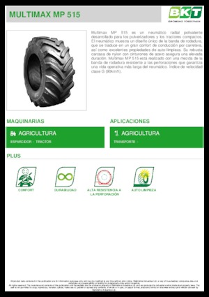 Landbouwbanden BKT MULTIMAX MP 515 445/65 R 22.5 MPT