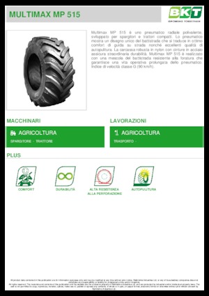 Landbouwbanden BKT MULTIMAX MP 515 445/65 R 22.5 MPT