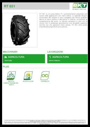 Landbouwbanden BKT RT 851 14.9L R 20
