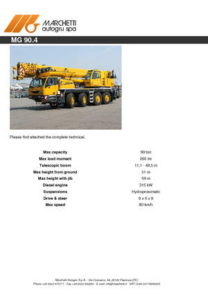 All-terrain kranen Marchetti MG 90.4 (8x6x8)