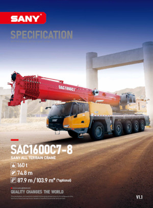 All-terrain kranen Sany SAC1600C7