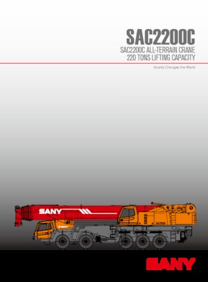 All-terrain kranen Sany SAC2200C