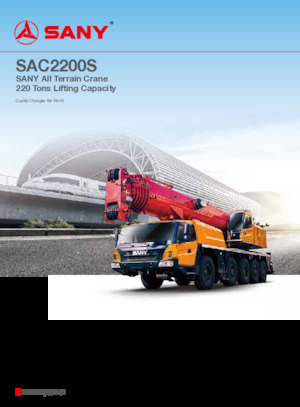 All-terrain kranen Sany SAC2200S
