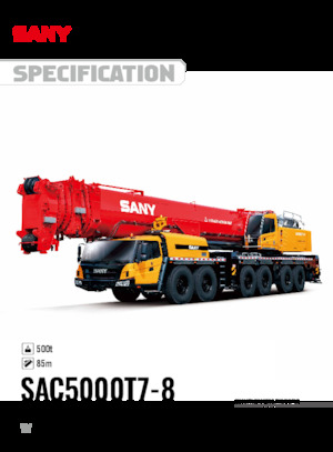 All-terrain kranen Sany SAC5000T7-8