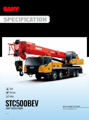 All-terrain kranen Sany STC500BEV