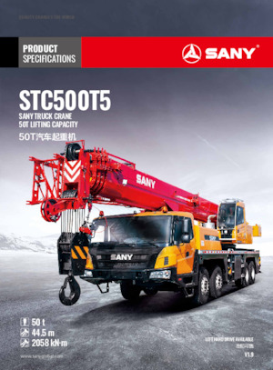 All-terrain kranen Sany STC500T5