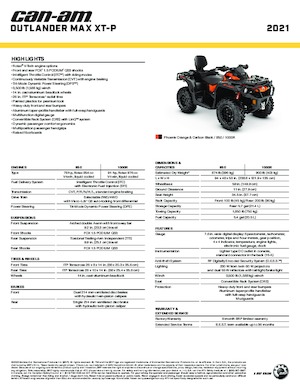 Terreinwagens & Quads can-am OUTLANDER 1000 MAX XT-P 