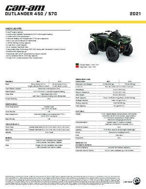 Terreinwagens & Quads can-am OUTLANDER 450 