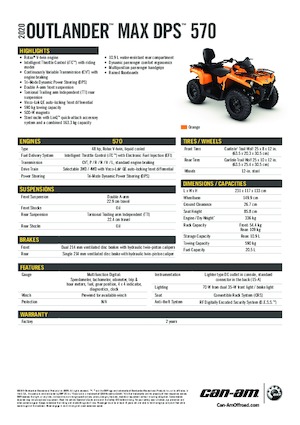 Terreinwagens & Quads can-am OUTLANDER 450 DPS MAX 