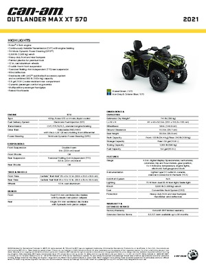 Terreinwagens & Quads can-am OUTLANDER 570 MAX XT 
