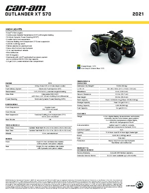Terreinwagens & Quads can-am OUTLANDER 570 XT 