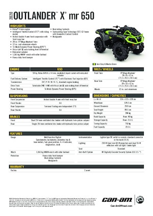 Terreinwagens & Quads can-am OUTLANDER 650 XMR 