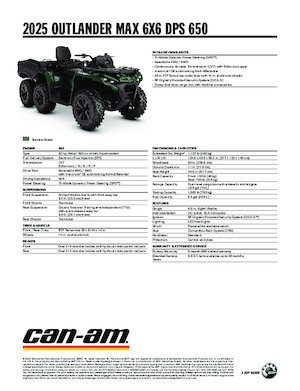 Terreinwagens & Quads can-am OUTLANDER MAX 6X6 DPS 650