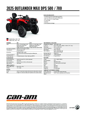 Terreinwagens & Quads can-am OUTLANDER MAX DPS 700