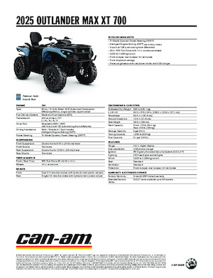 Terreinwagens & Quads can-am OUTLANDER MAX XT 700