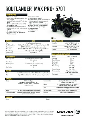 Terreinwagens & Quads can-am OUTLANDER MAX XU+ 570 T