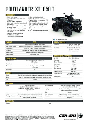 Terreinwagens & Quads can-am OUTLANDER XT 650T 