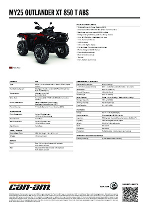 Terreinwagens & Quads can-am OUTLANDER XT 850 T ABS