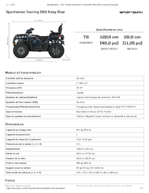 Terreinwagens & Quads Polaris Sportsman touring 850 