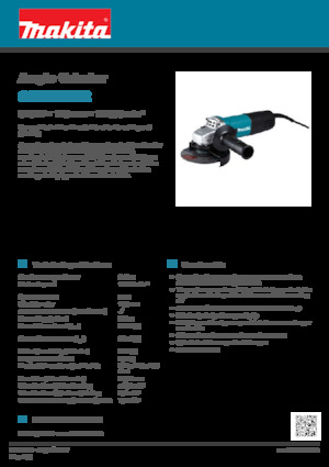 Haakse slijpmachines Makita 9558HNR