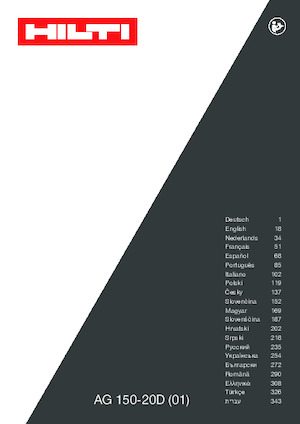 Haakse slijpmachines Hilti AG 150-20D