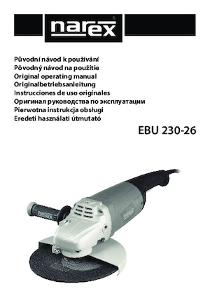 Haakse slijpmachines Narex EBU 230-26
