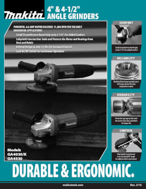 Haakse slijpmachines Makita GA4030K