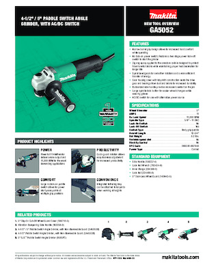 Haakse slijpmachines Makita GA5052 