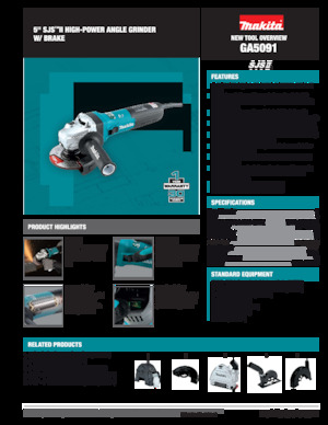 Haakse slijpmachines Makita GA5091