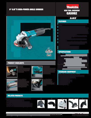 Haakse slijpmachines Makita GA5092