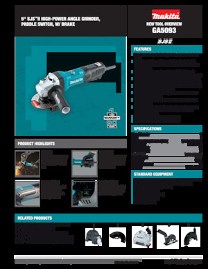 Haakse slijpmachines Makita GA5093