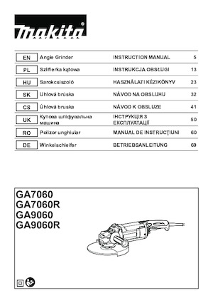 Haakse slijpmachines Makita GA7060R 