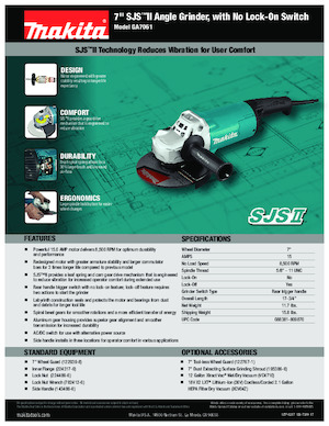 Haakse slijpmachines Makita GA7061 