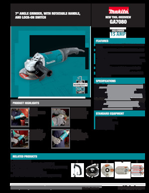 Haakse slijpmachines Makita GA7080