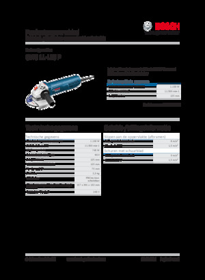 Haakse slijpmachines Bosch GWS 11-125 P
