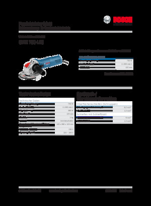 Haakse slijpmachines Bosch GWX 750-125