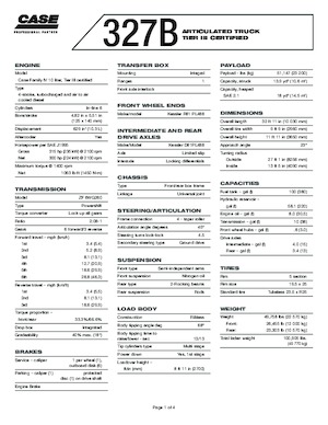 Kiepwagens Case 327B 
