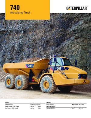 Kiepwagens Caterpillar 740