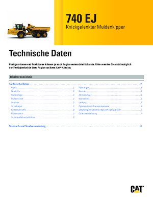 Kiepwagens Caterpillar 740 EJ