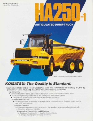 Kiepwagens Komatsu HA250-1