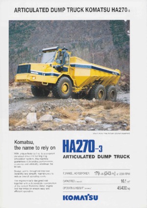 Kiepwagens Komatsu HA270-3