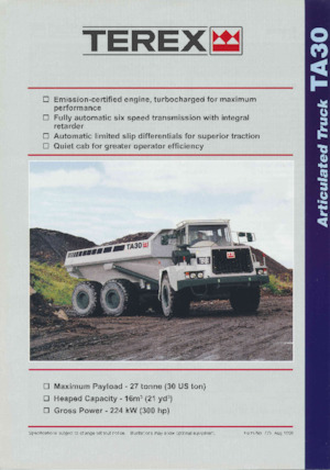 Kiepwagens Terex TA30D