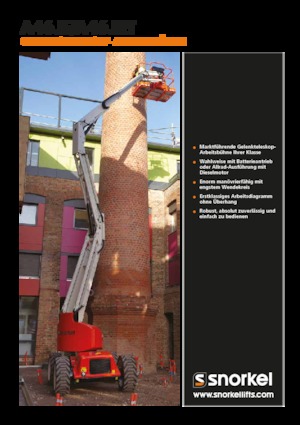 Knikarmhoogwerkers op wielen Snorkel A46JE