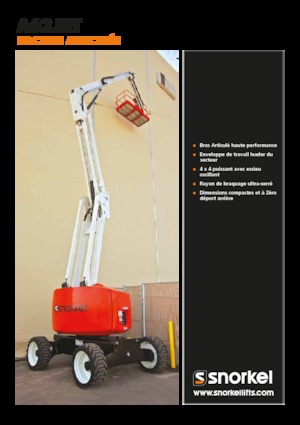 Knikarmhoogwerkers op wielen Snorkel A62JRT