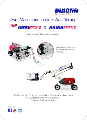 Knikarmhoogwerkers op wielen Dino Lift Dino 220XSE