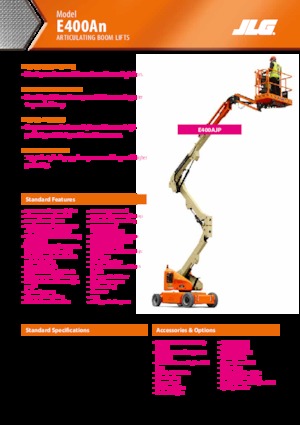 Knikarmhoogwerkers op wielen JLG E400AN