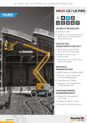 Knikarmhoogwerkers op wielen Haulotte HA20 LE PRO