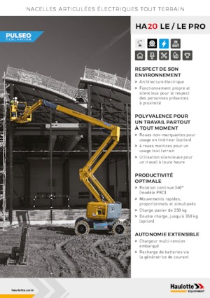 Knikarmhoogwerkers op wielen Haulotte HA20 LE PRO