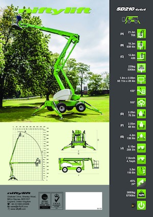 Knikarmhoogwerkers op wielen Niftylift SD210