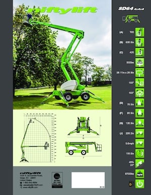 Knikarmhoogwerkers op wielen Niftylift SD64 4x4x4